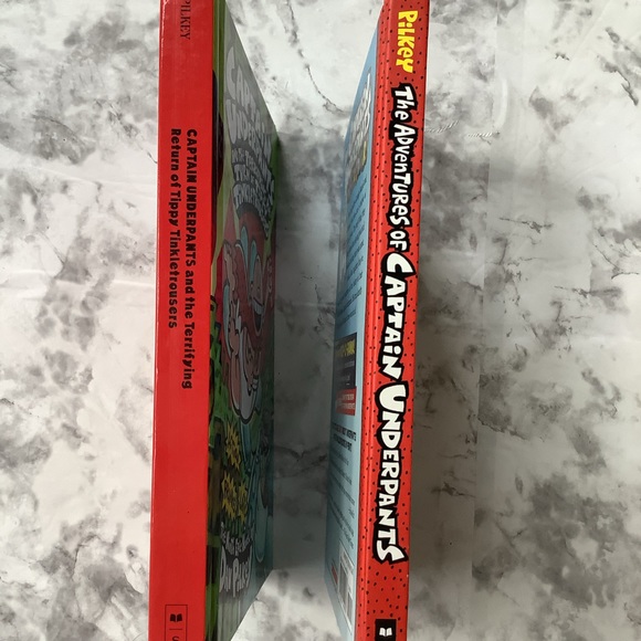 Scholastic Captain Underpants books by Dav Pilkey. #1 and 9 - Picture 5 of 5